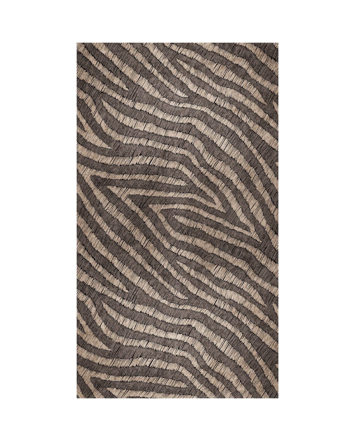 Livingwalls fotobehang zebra print bruin en beige - 159 x 280 cm - AS-392361 Livingwalls