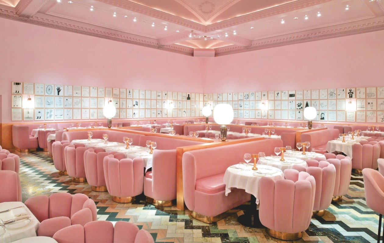Restaurant The Gallery, onderdeel van Sketch in Londen, 2014.