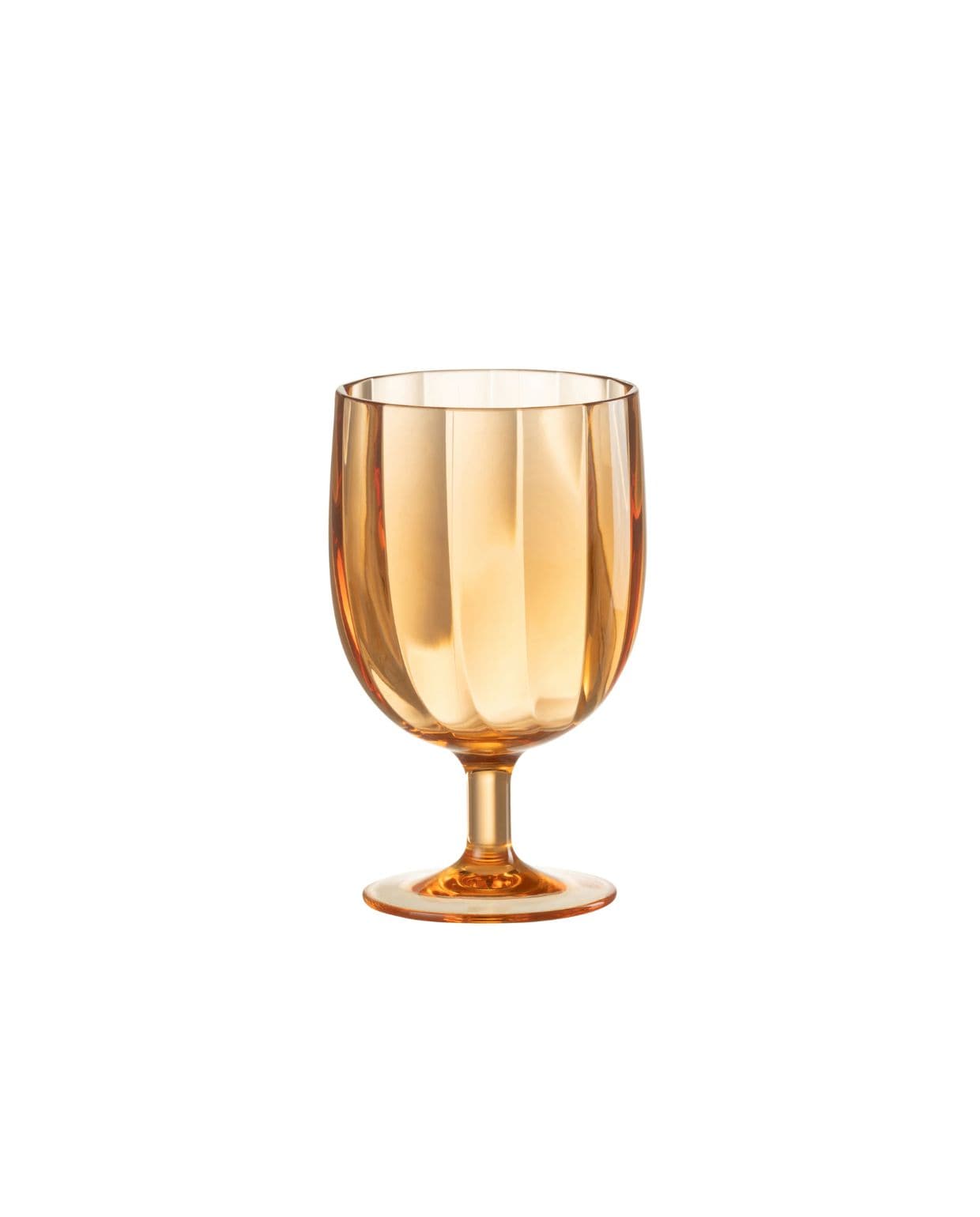 J-Line wijnglas - kunststof - oranje - 6 stuks J-Line