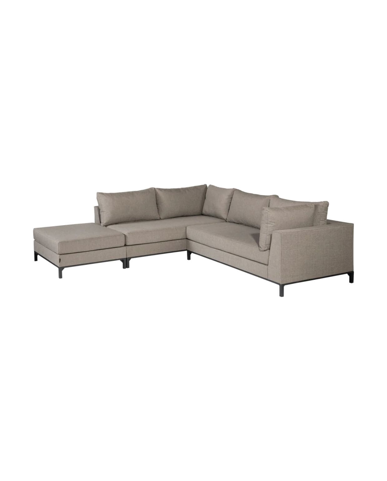 WOOOD loungeset tuin Sicilië - Aluminium - Taupe - 60x262x246 Woood