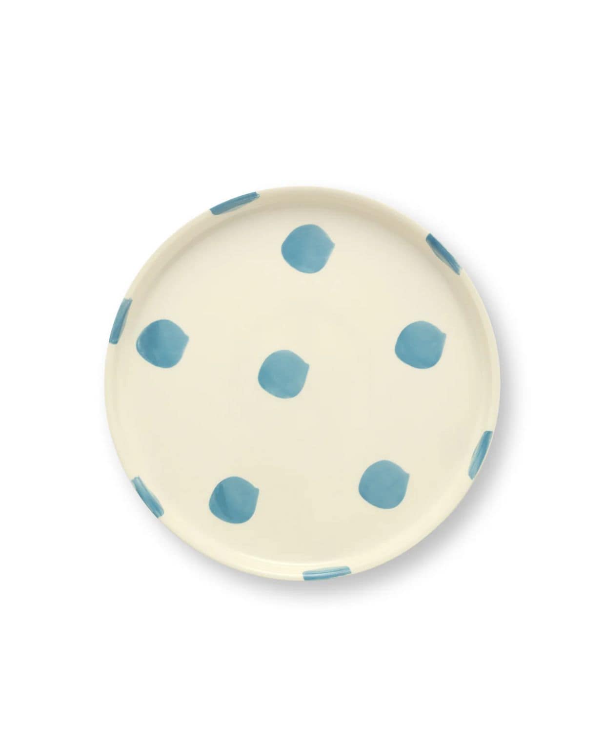 vtwonen - Lunchbord - Stippen - Blauw - Set van 2 - Keramiek - 20cm vtwonen