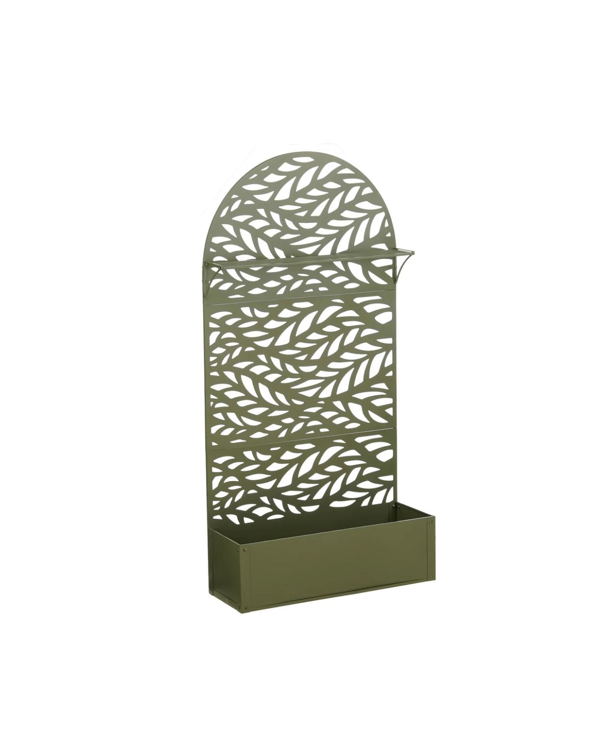 Mica Decorations Sapri Plantensteun - Plantenbak met Klimrek voor Klimplanten - Plantenstandaard Vrijstaand of tegen Muur - 90 x 33 x 180 cm - Groen Mica Decorations