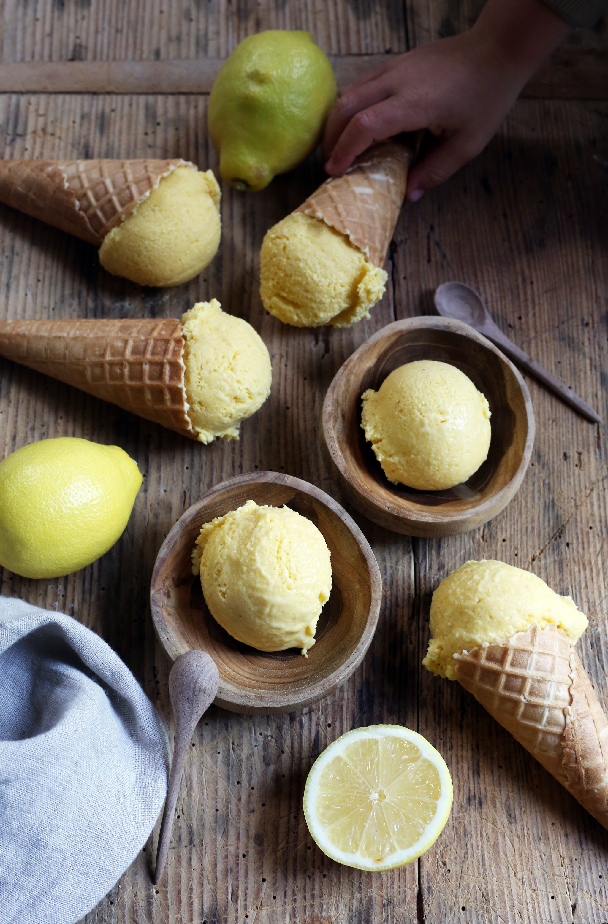 mango-ijs met een vleugje citroen