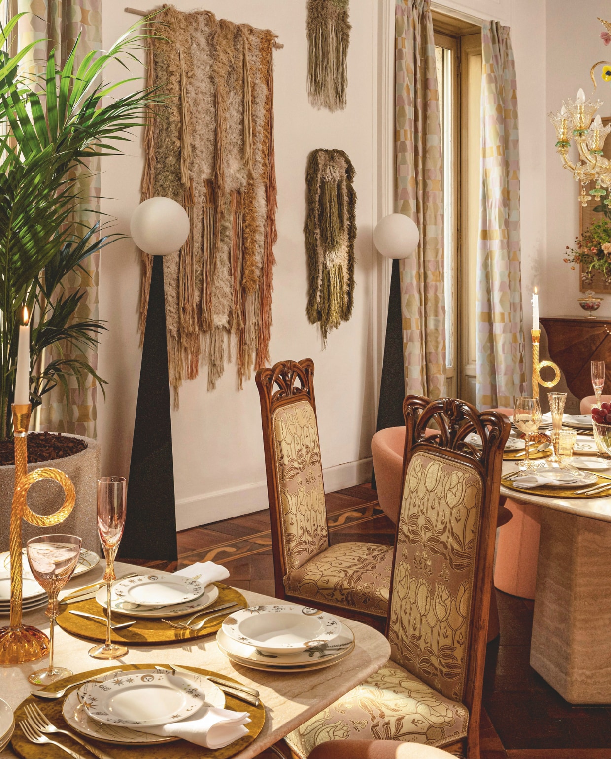 Studio Mary Lennox’ vloerkledencollectie M‑Shwy voor Jov. vtwonen Design 05-2026 | fotografie Tomaso Lisca en Luca Argenton, The Dining Room by Romanek Design Studio