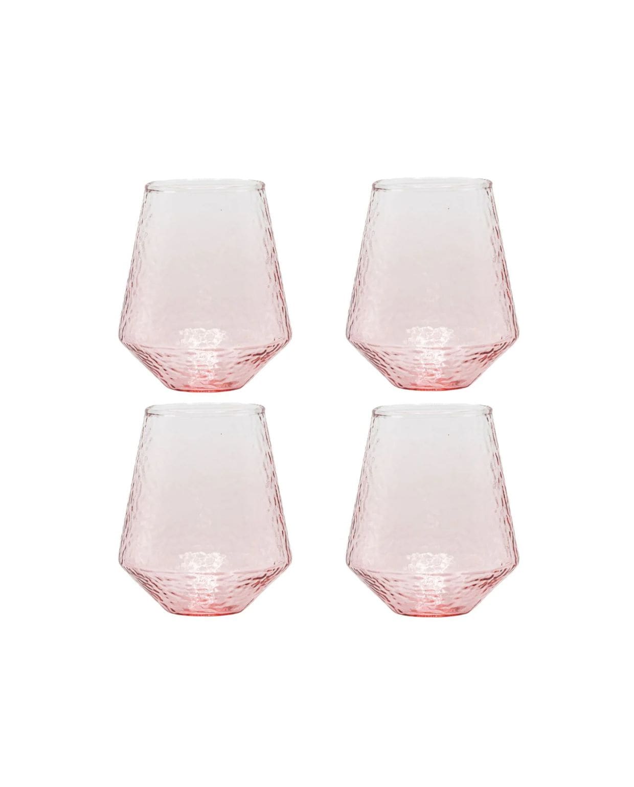 Brût Homeware | Waterglas Claude | Set van 4 | Wijnglas | 400ML | roze Brût Homeware