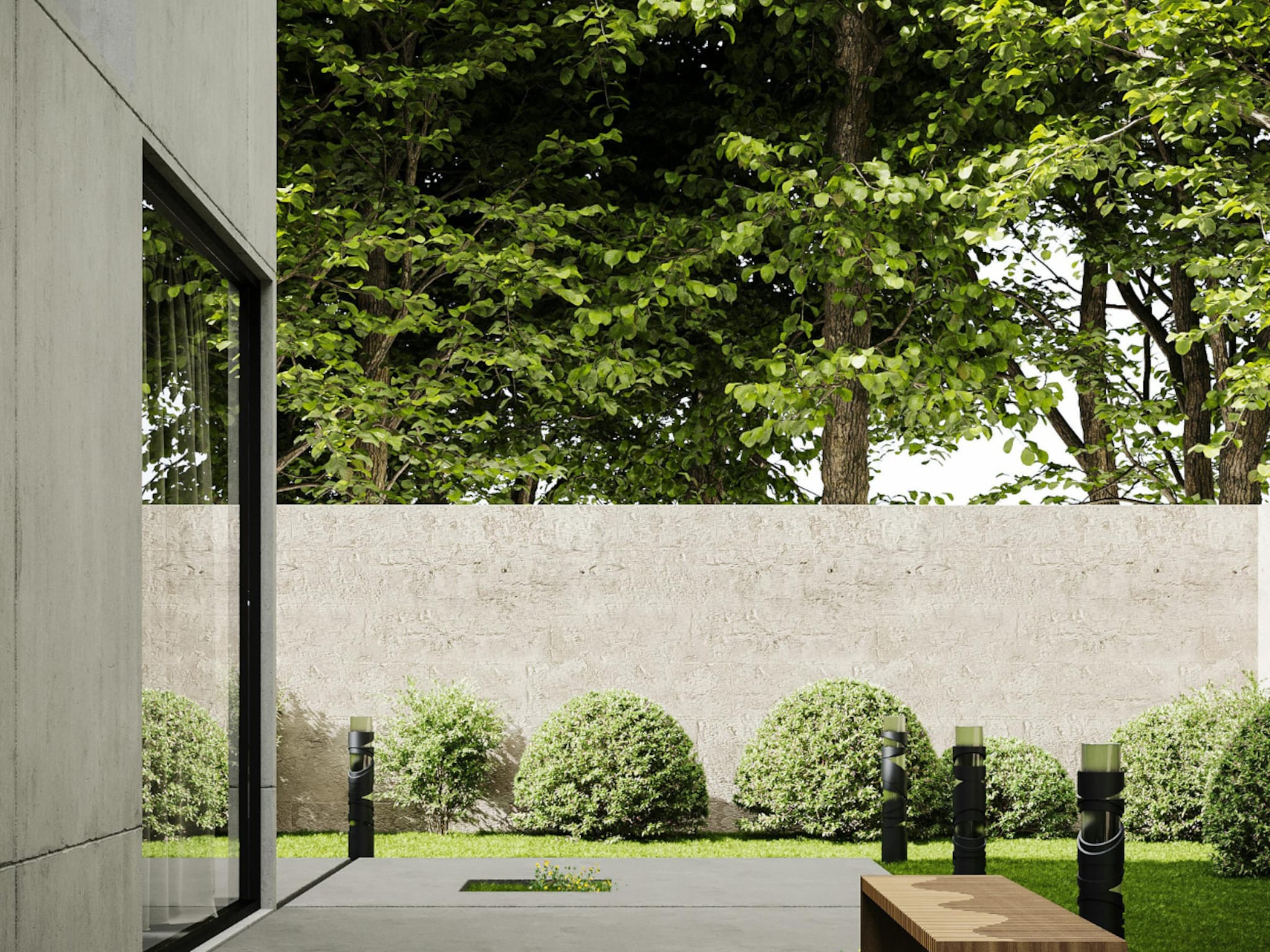 betonnen terras beton storten tuin
