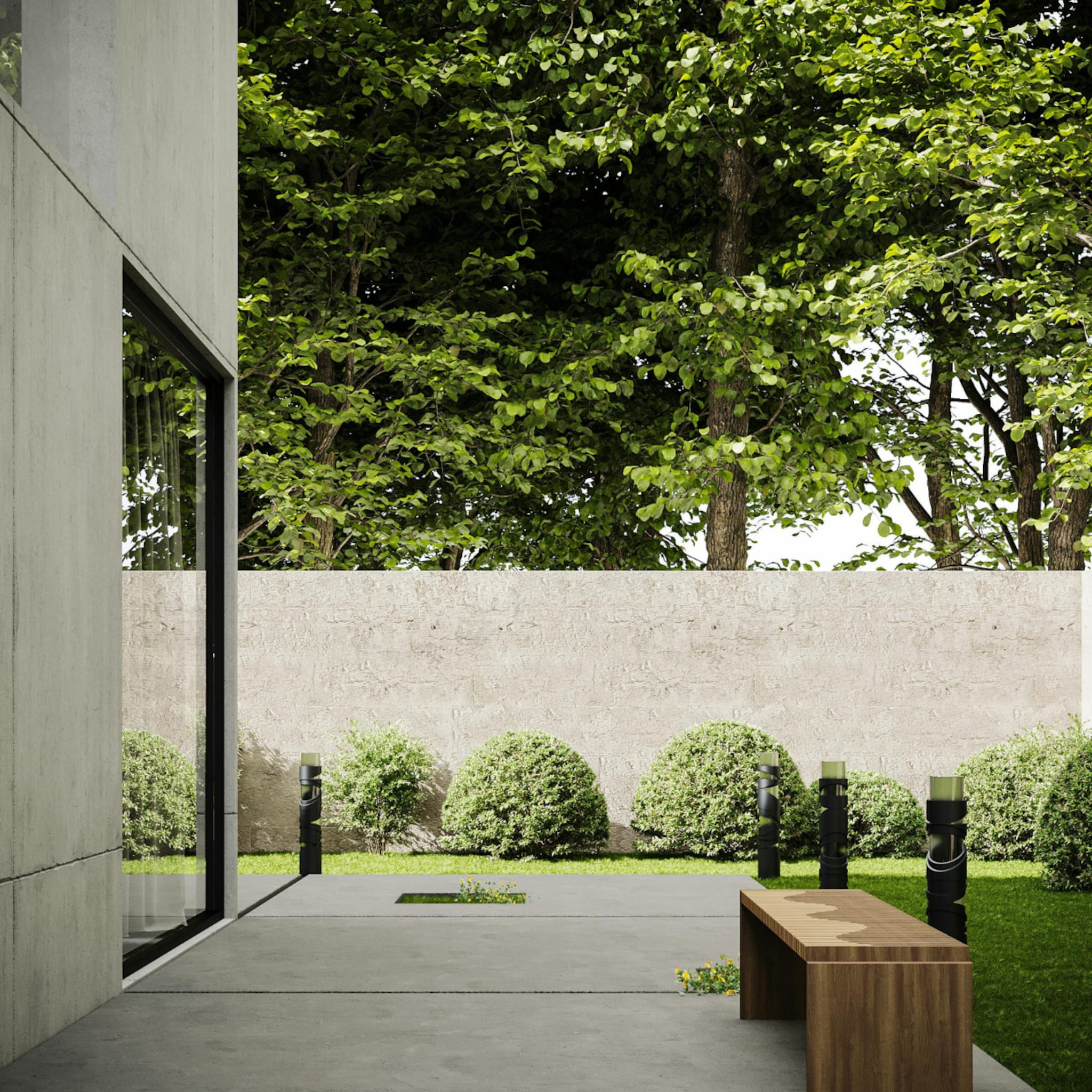 betonnen terras beton storten tuin