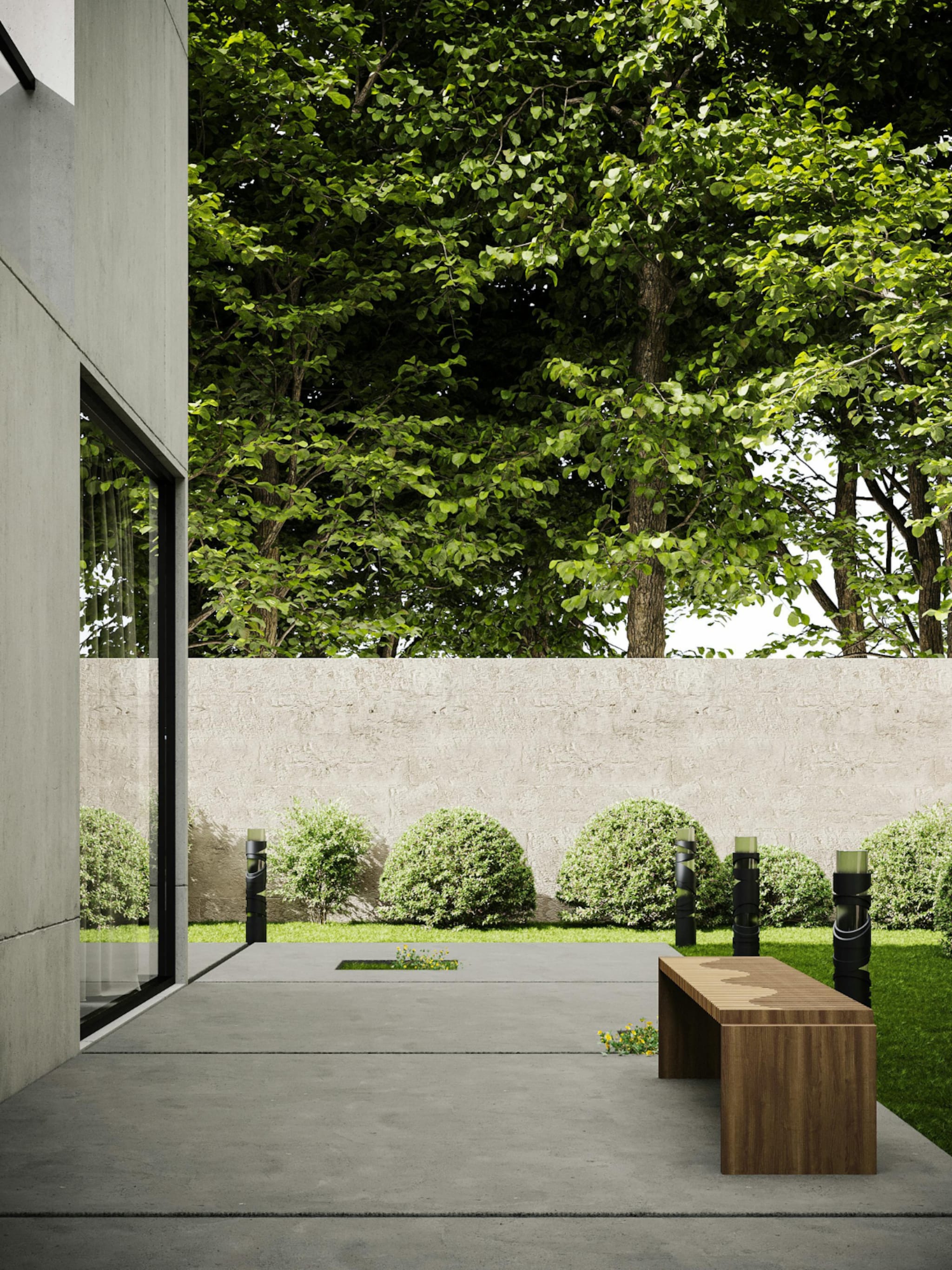 betonnen terras beton storten tuin