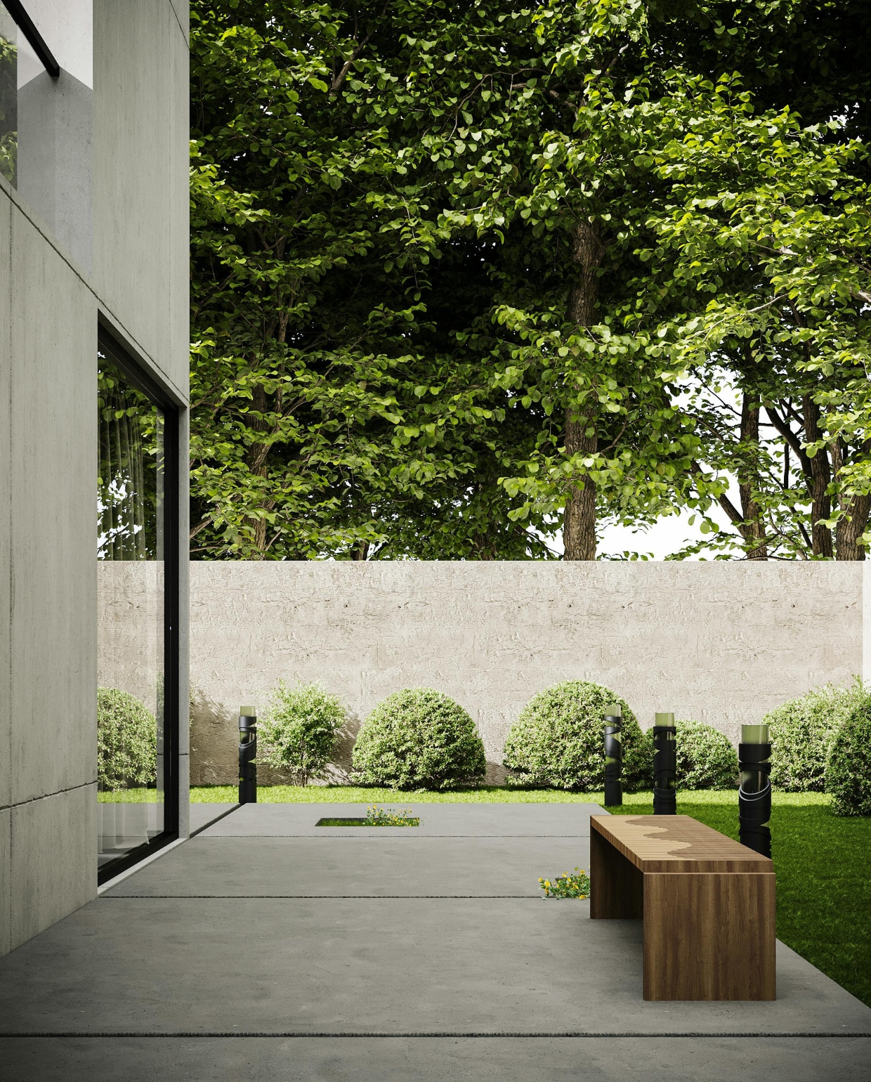betonnen terras beton storten tuin