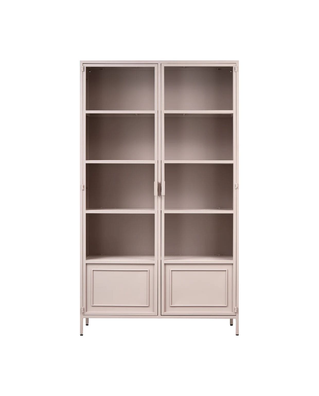 WOOOD vitrinekast Ronja - Metaal - Soft Pink - 189x110x43 Woood