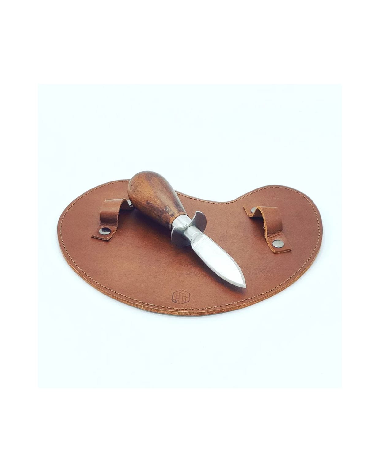 Brût Homeware oestermes met handschoen - leer Brût Homeware