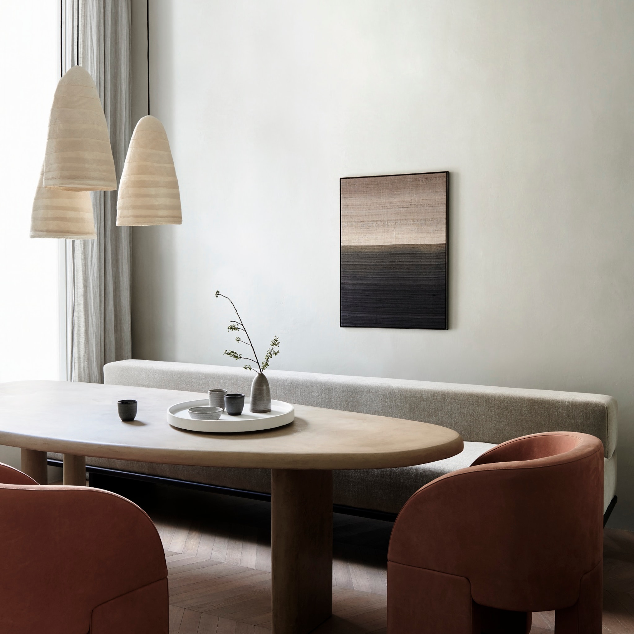 laat textuur spreken in rustig interieur