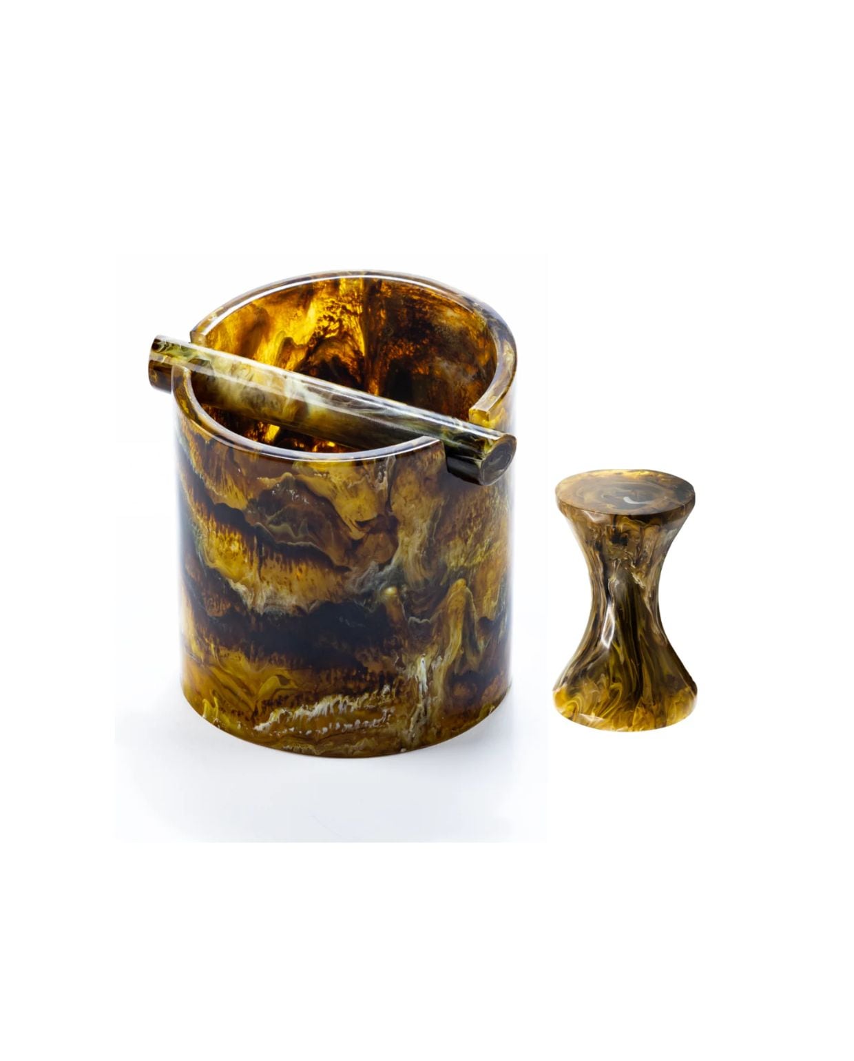Brût Homeware | Tamper + Uitklopbak | Pavone | Tijger Brût Homeware