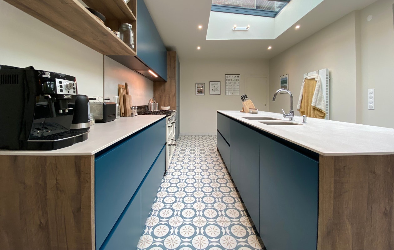 Blauwe keuken Pexels