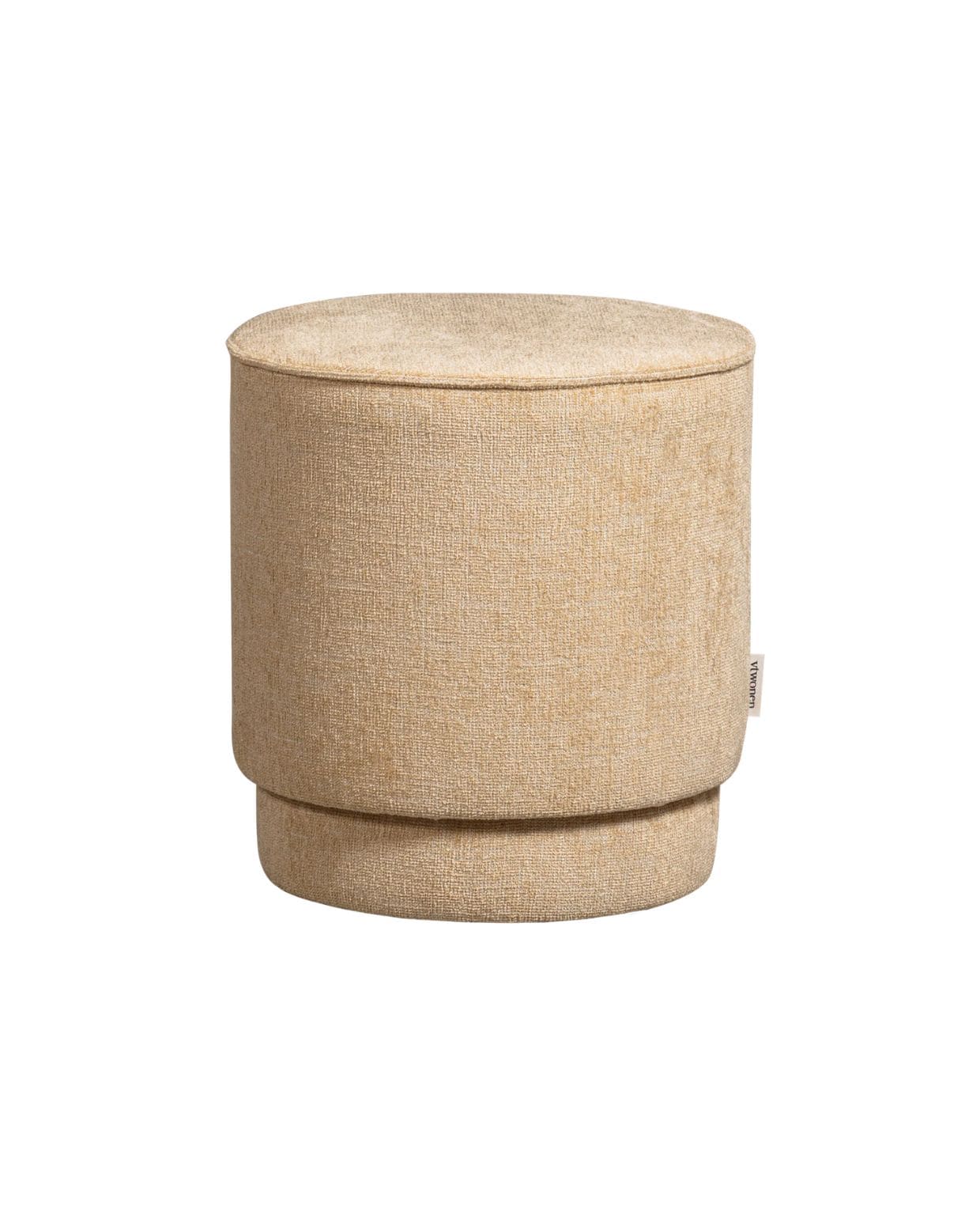 vtwonen poef Pearl - Chenille - Butter Melange - 45xØ40 vtwonen