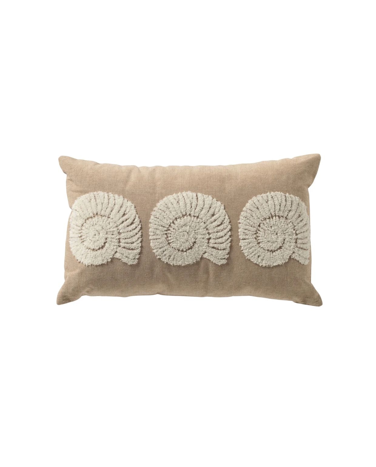 MORGAN - sierkussen 30x50 cm - schelpen - Irish Cream - beige Dutch Decor