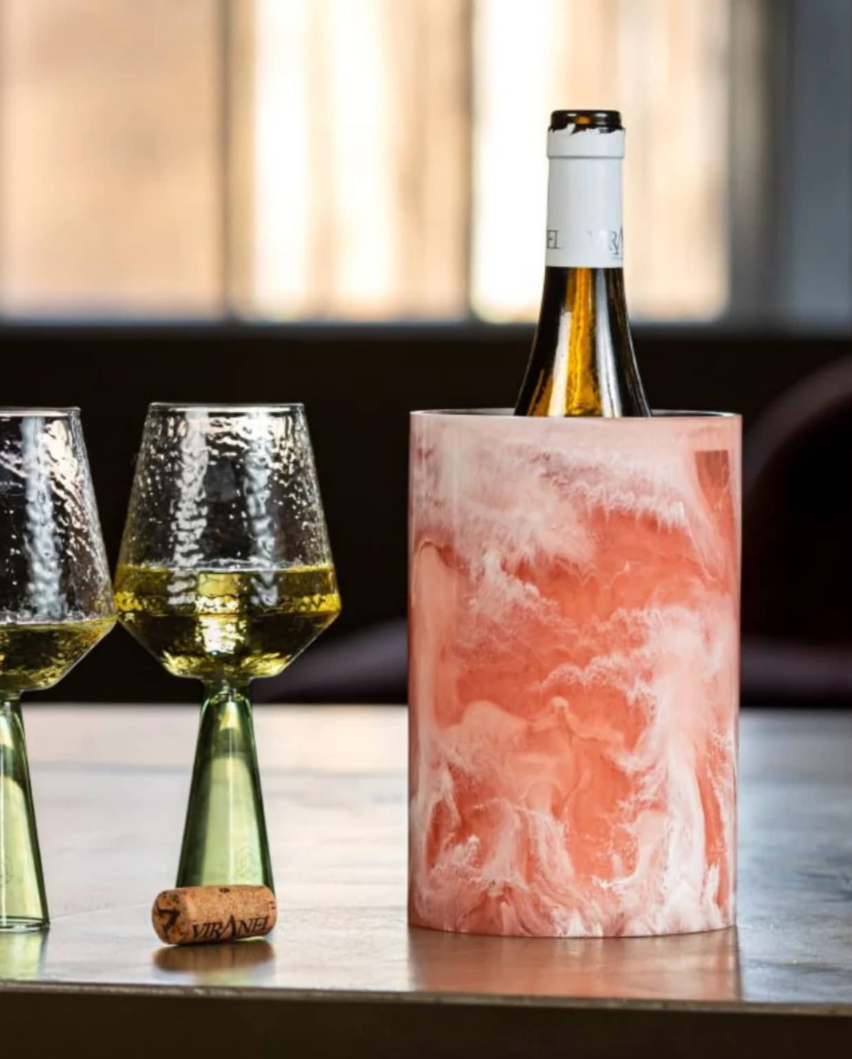 Wijnkoeler | Flessenkoeler | Pavone | Zalm Brût Homeware