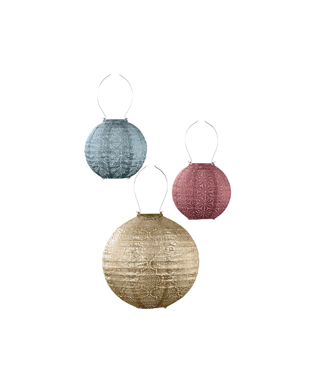 Solar lampion - rond set - 3 stuks Lumiz
