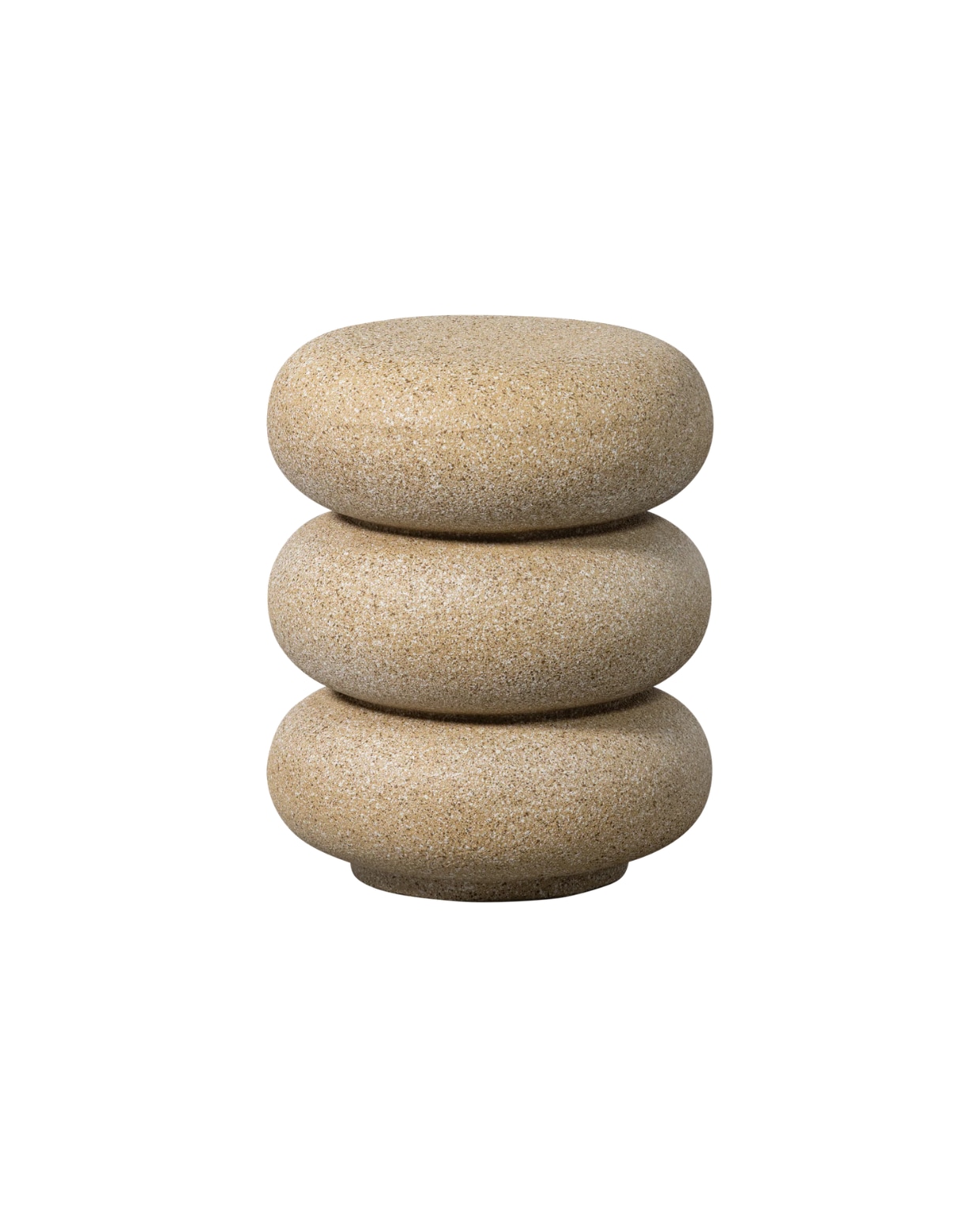 Bijzettafel met spikkels Laurel, magnesium, beige, 50x40x40 cm WOOOD