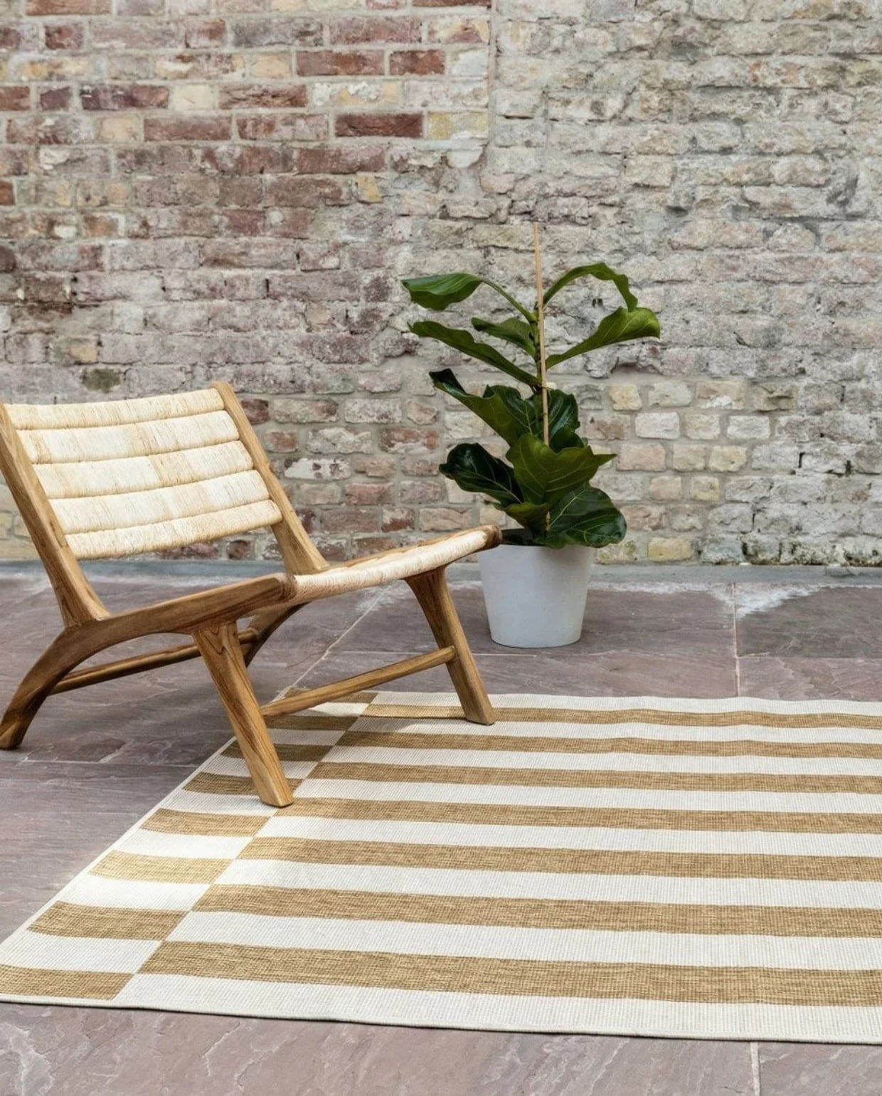 Buitenkleed Metro Stripe Jute Interieur05