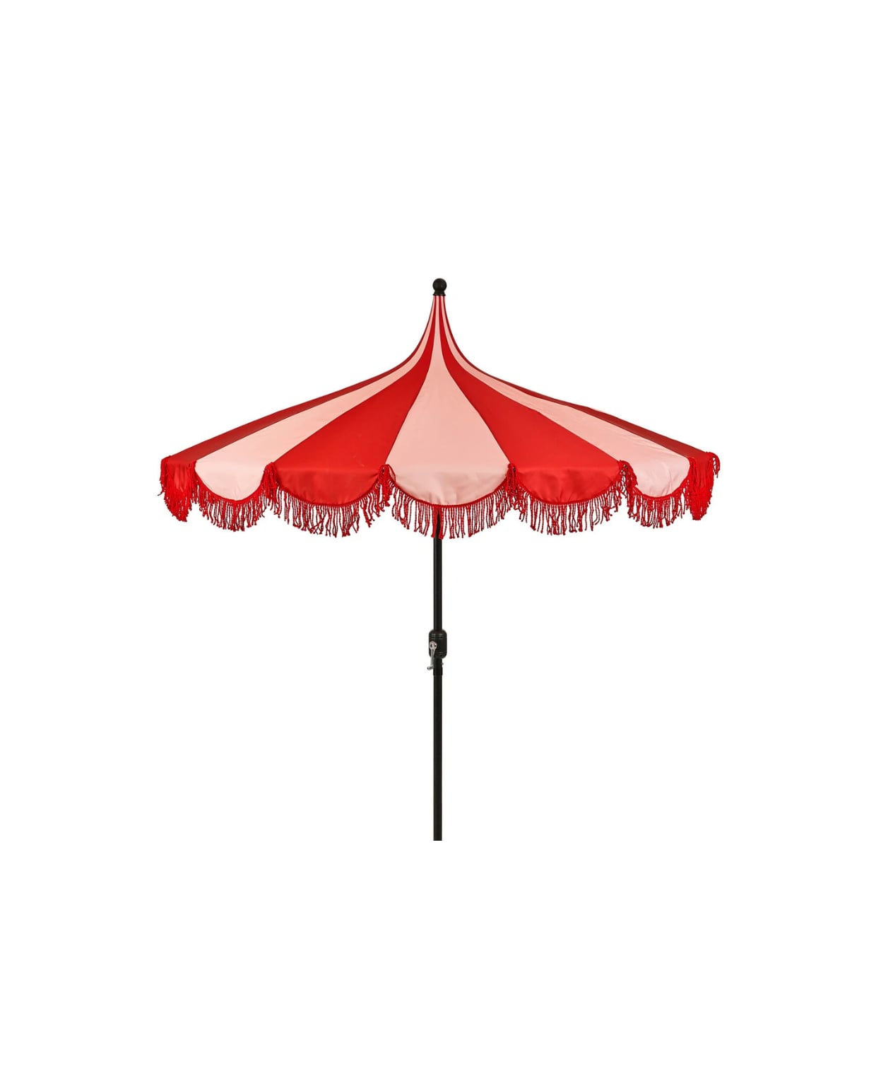 Gestreepte rode parasol met draagtas, 238 x Ø235 cm, Mica Decorations Mica Decorations
