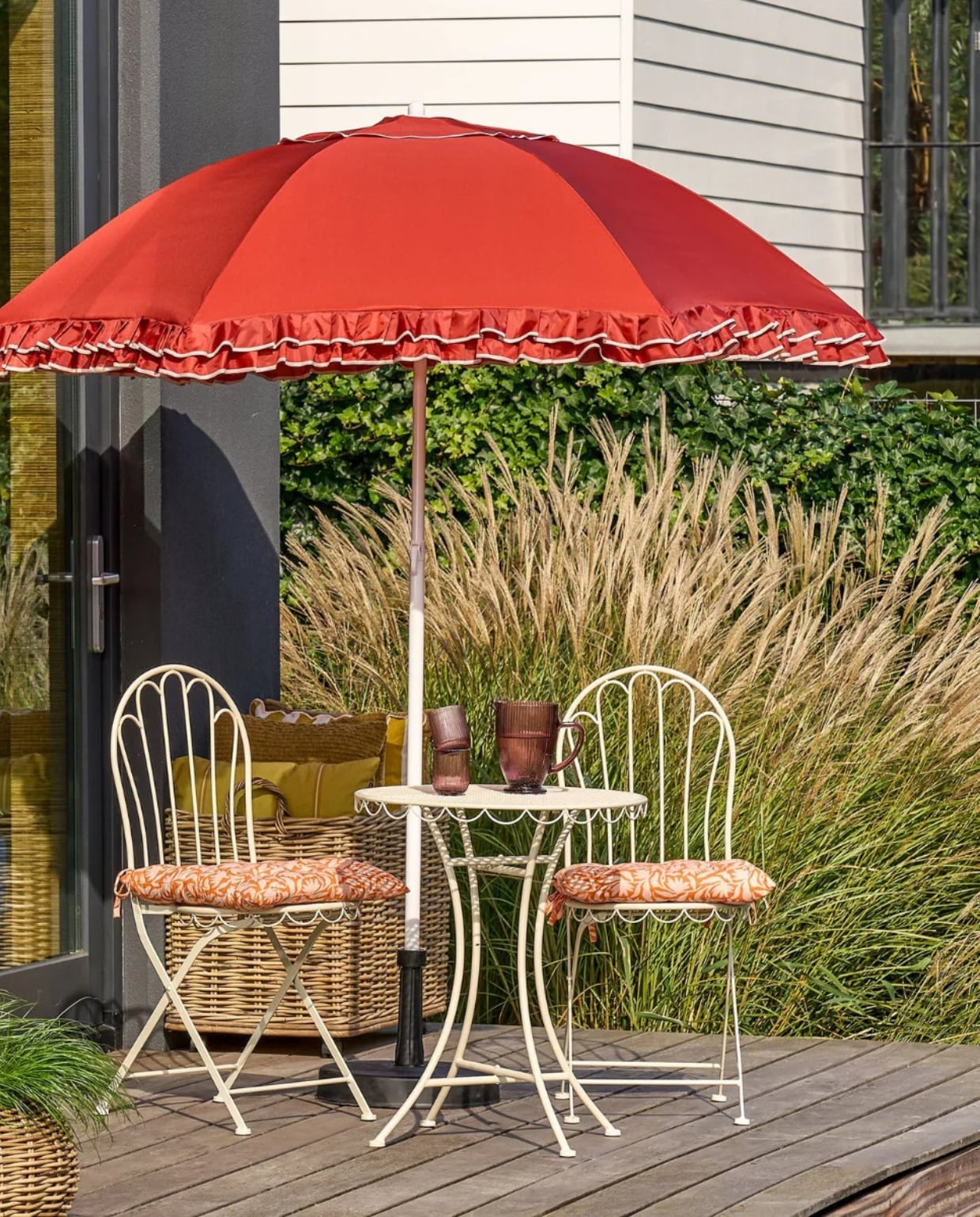 Kantelbare Parasol - Stokparasol 238 x Ø195 cm - Tuin of Balkonparasol Mica Decorations