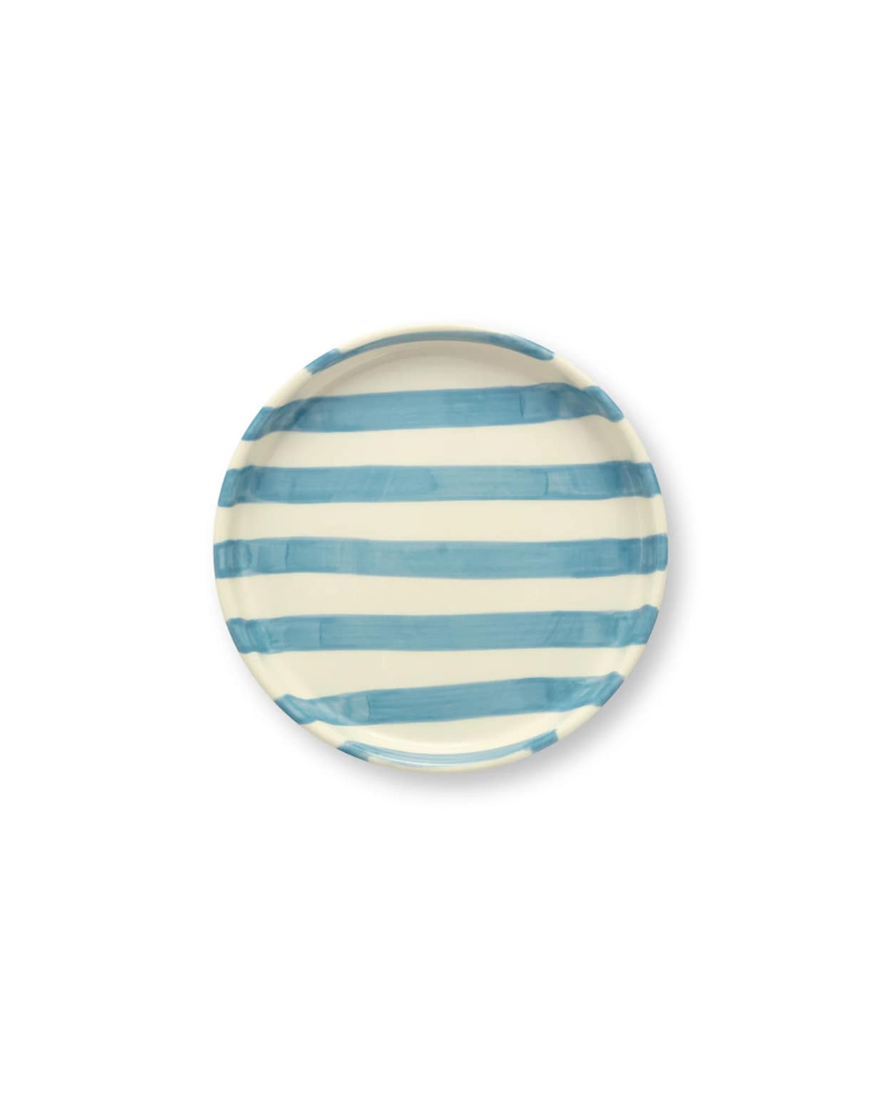 Gebaksbord - Strepen - Blauw - Keramiek - 13cm - Set van 4 vtwonen