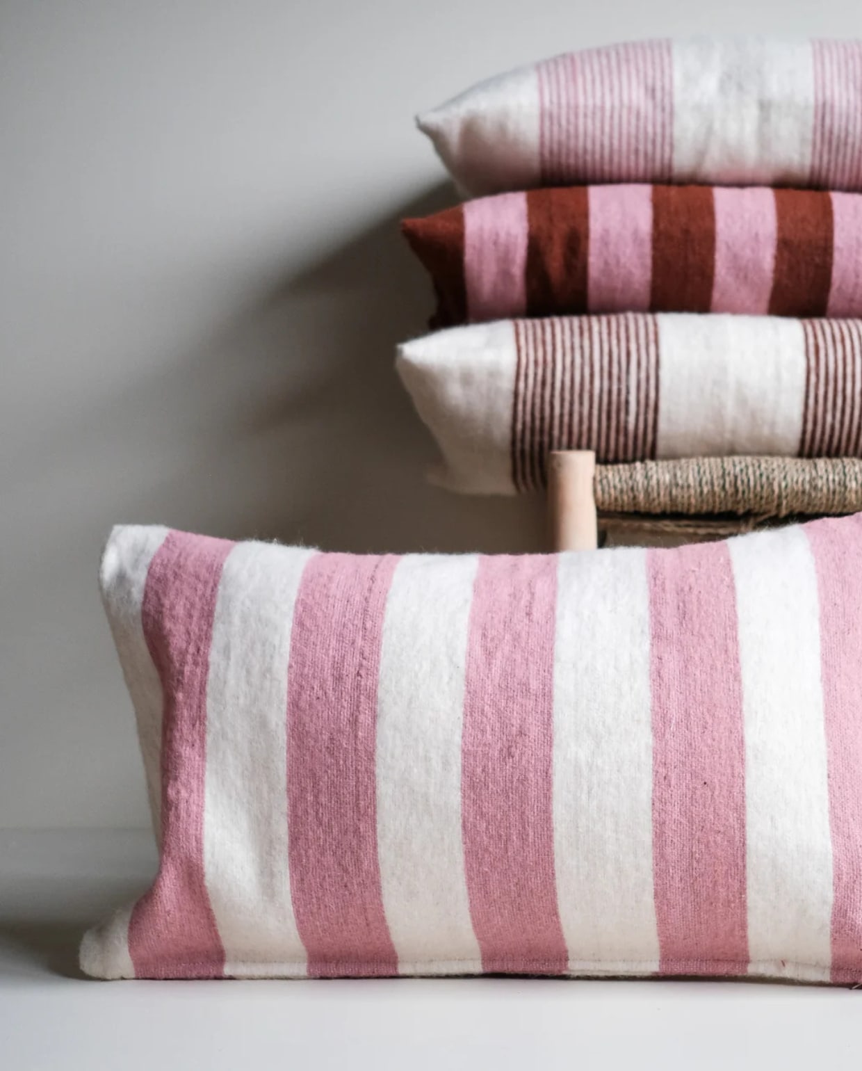 Kussen - Zacht Roze - Brede Strepen Household Hardware
