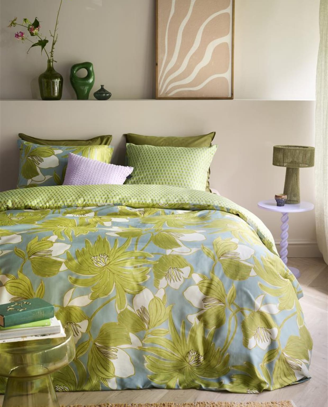 Dekbedovertrek Melodi - 240x200/220 cm - groen Oilily