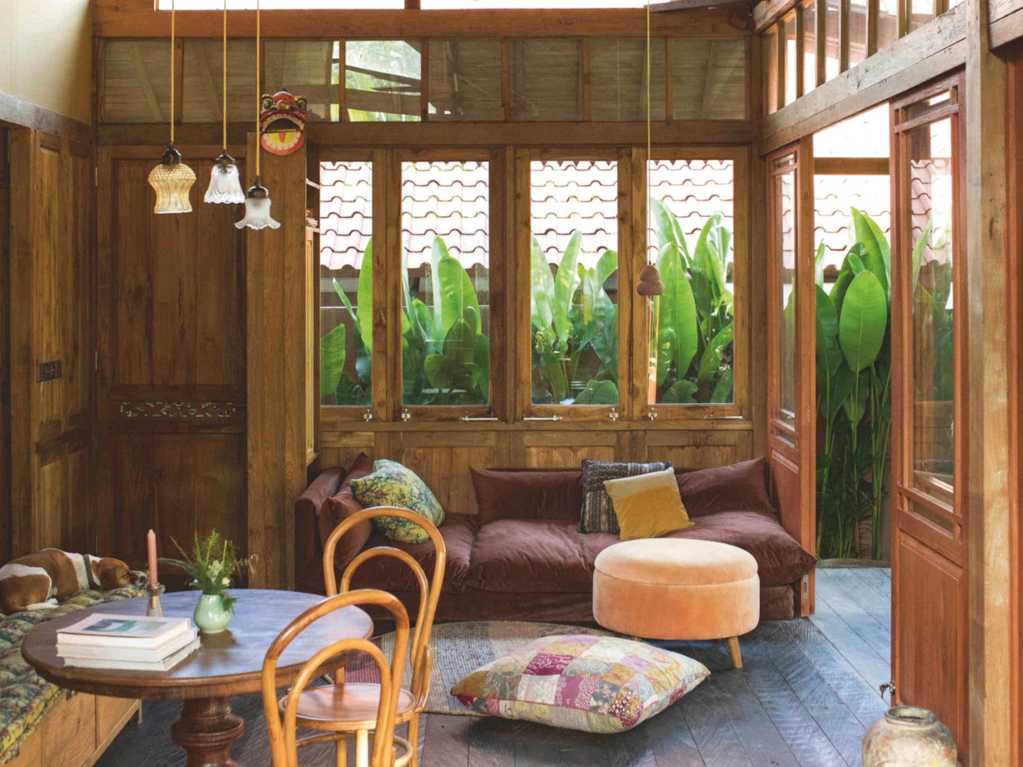 interieur met tropische warmte
