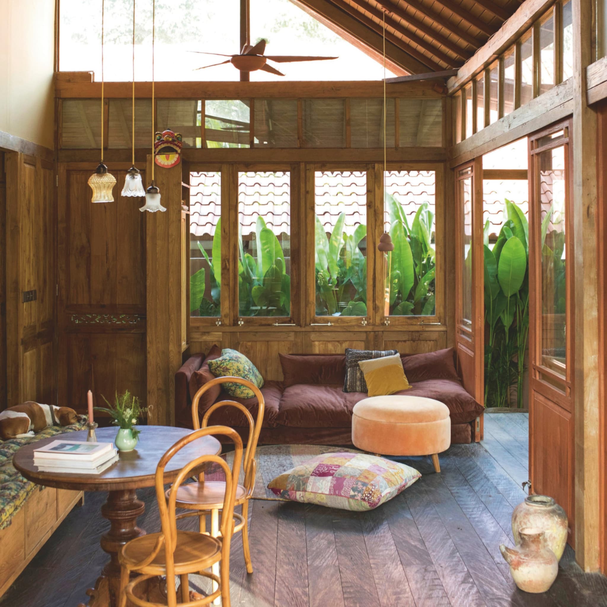 interieur met tropische warmte