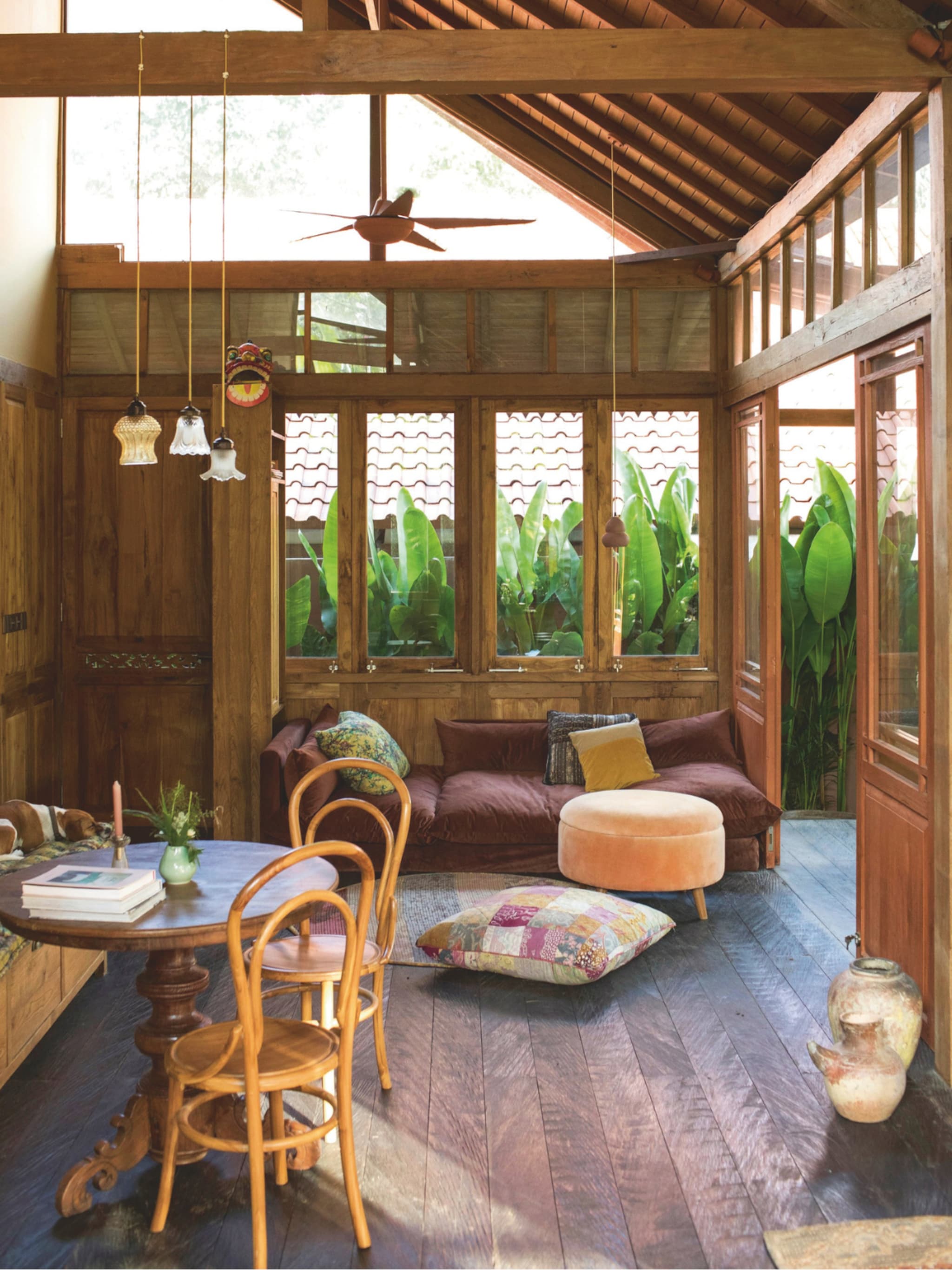 interieur met tropische warmte