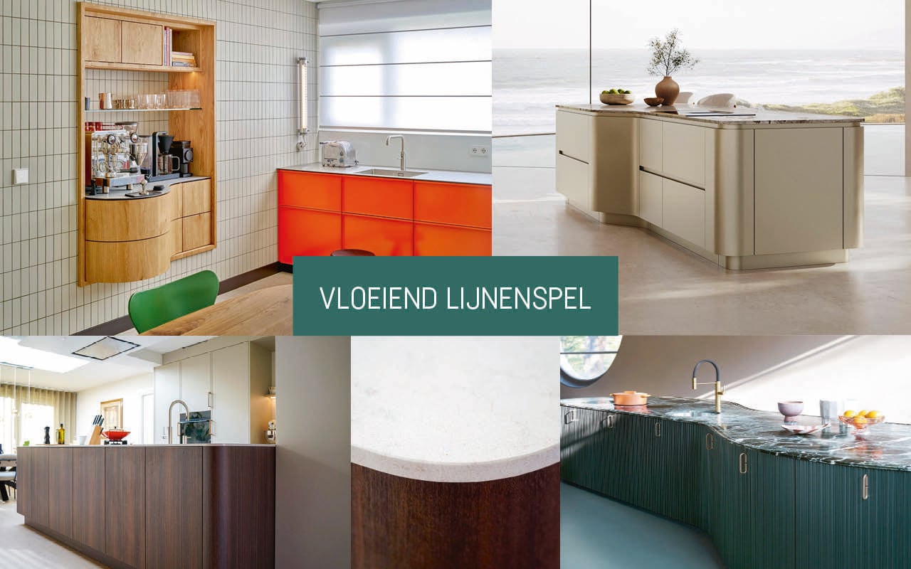 Met de klok mee: Project Just Haasnoot, Snaidero, Diepeveen, keuken Tangram, Cesar. vtwonen Design 07-2026