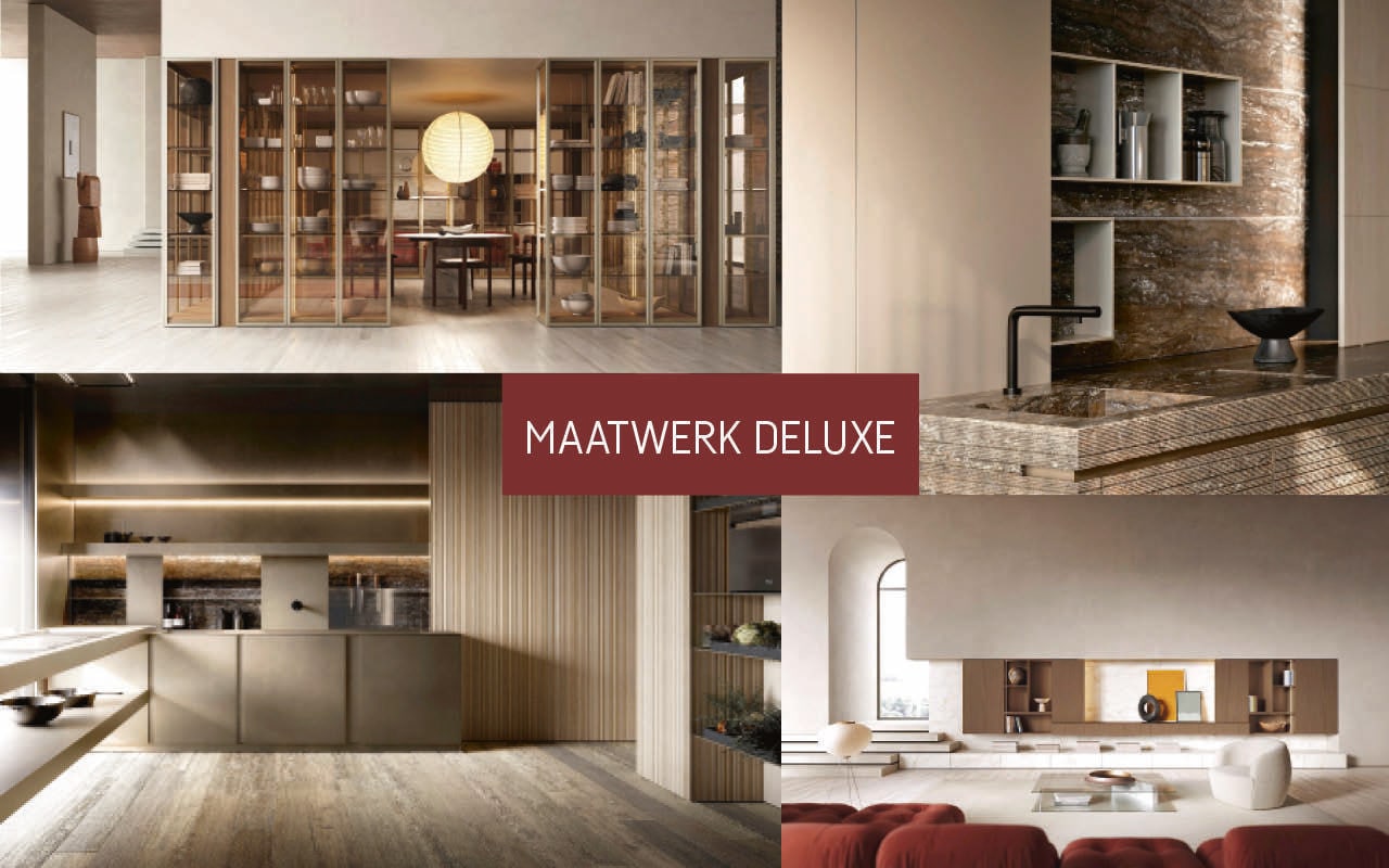 Met de klok mee: Snaidero, Modulnova, Snaidero, Modulnova. vtwonen Design 07-2026