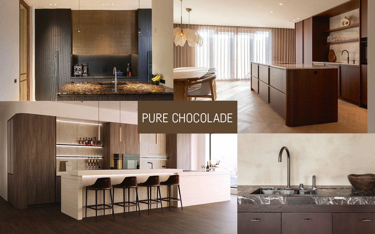 Met de klok mee: Lodder Keukens, Rhijnart Keukens, Laura Calleeuw Interior Design maatwerk keuken, Dms Keukens.