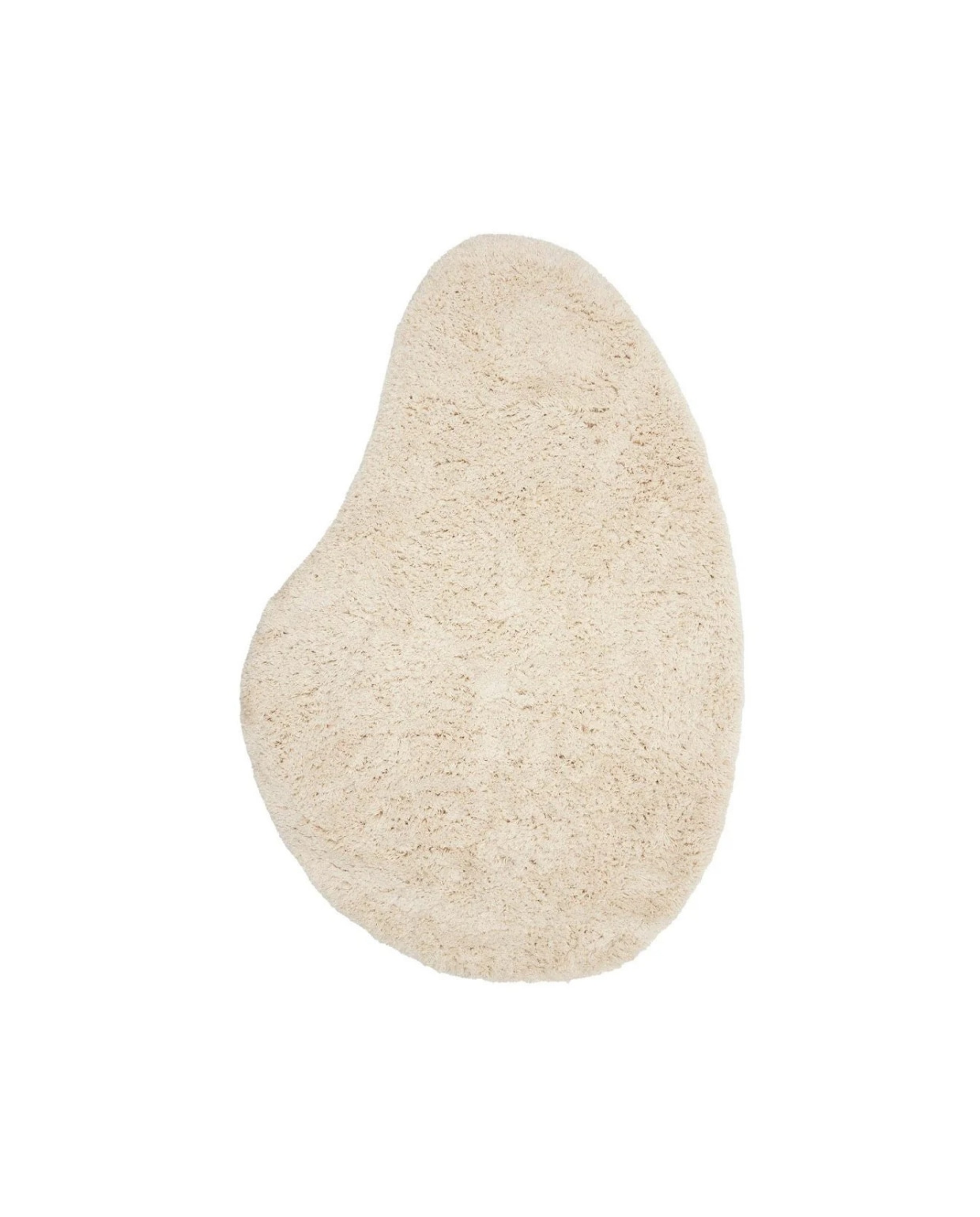 Organisch Hoogpolig Vloerkleed Pilo Ivoor Wit Polyester Interieur05