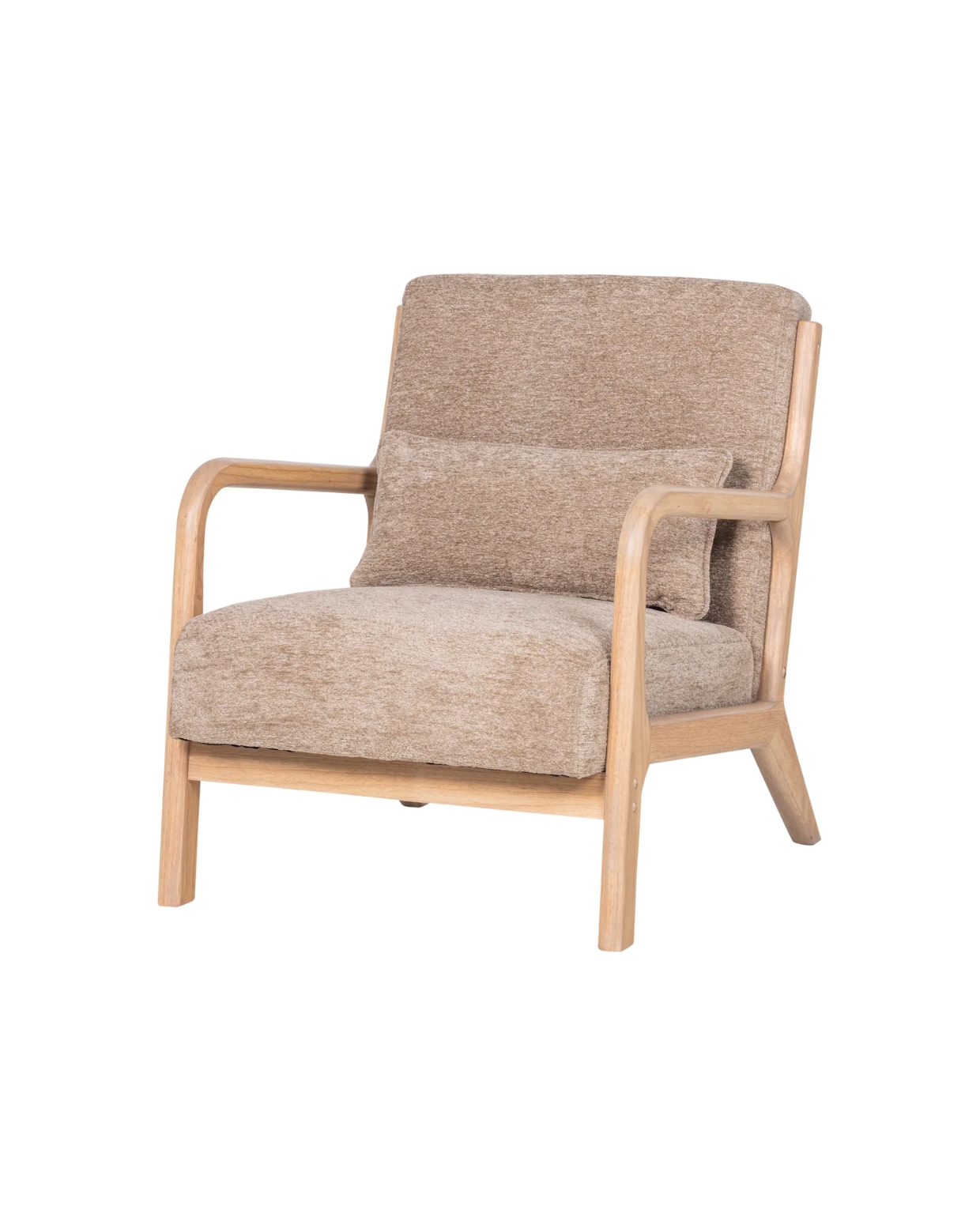 Fauteuil Mark - Chenille - Zand - 75x67x82 Woood