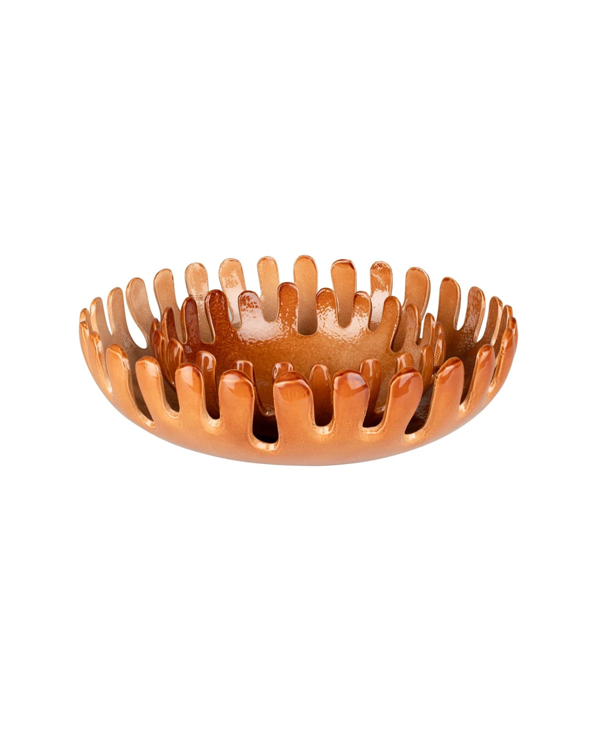 Onda Decoratieve Schaal Set Van 2 Cognac Zuiver