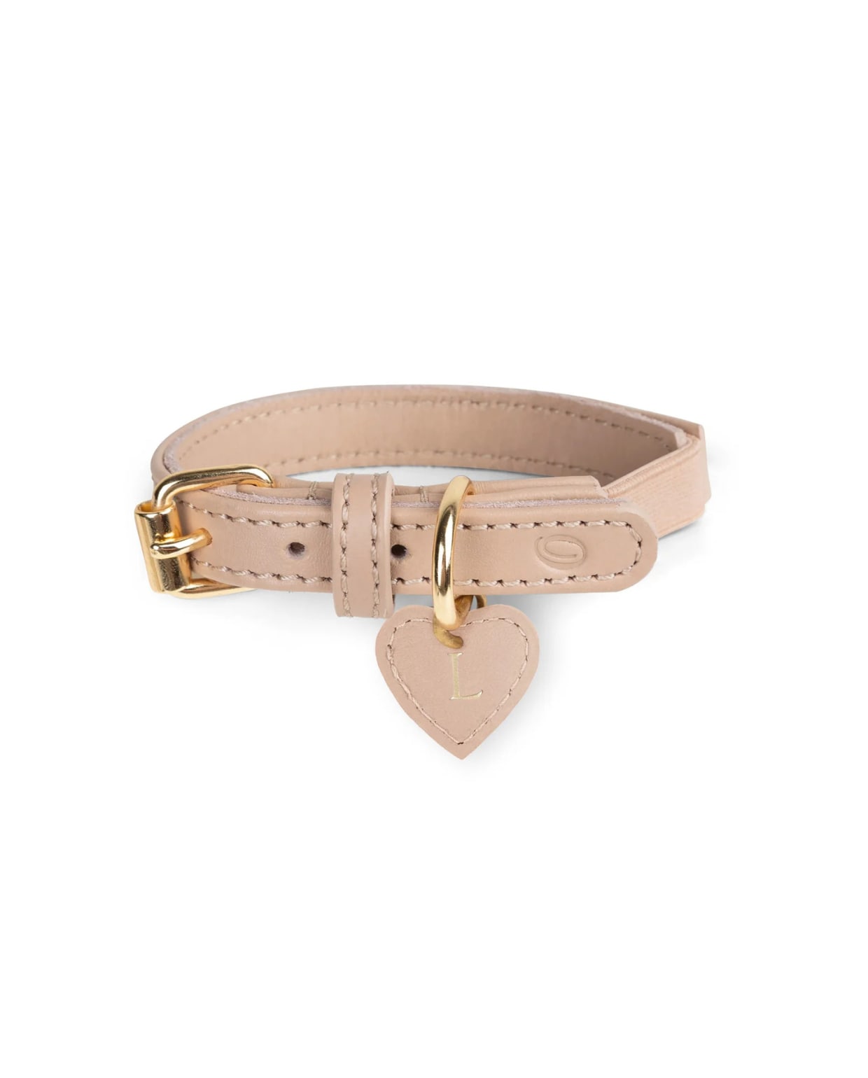 Kattenhalsband Leer Beige Le Olive