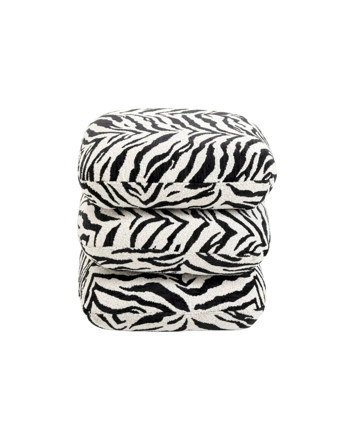 Draaikruk Pepino 45x45cm zebra zwart Kare Design