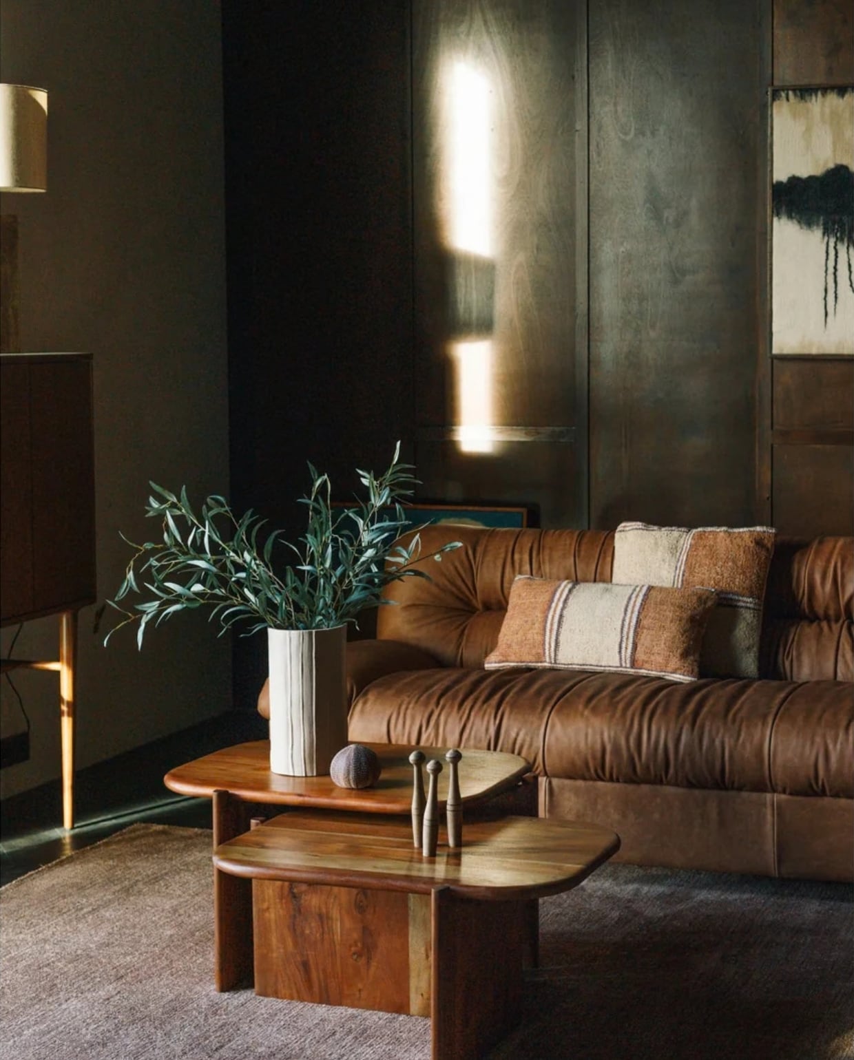 Douglas 3-zitsbank Leer Cognac Bruin Dutchbone