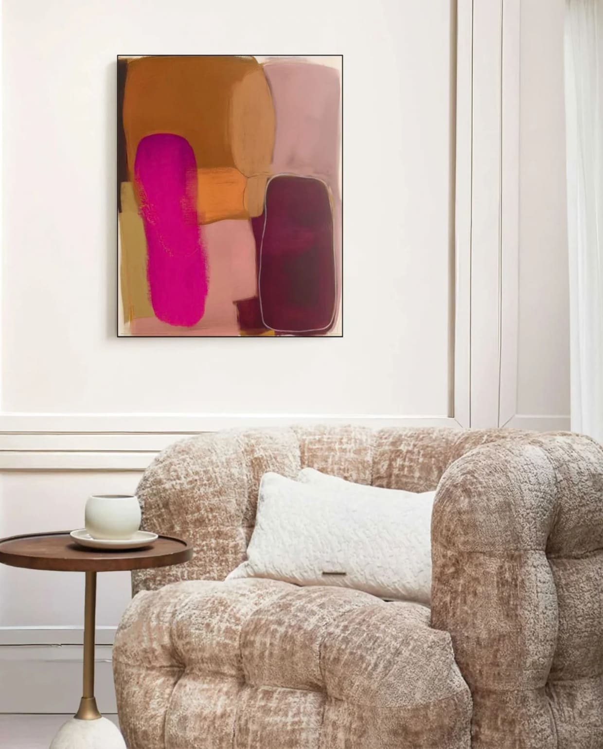 Schilderij Roze compositie - 40x50cm Reinders