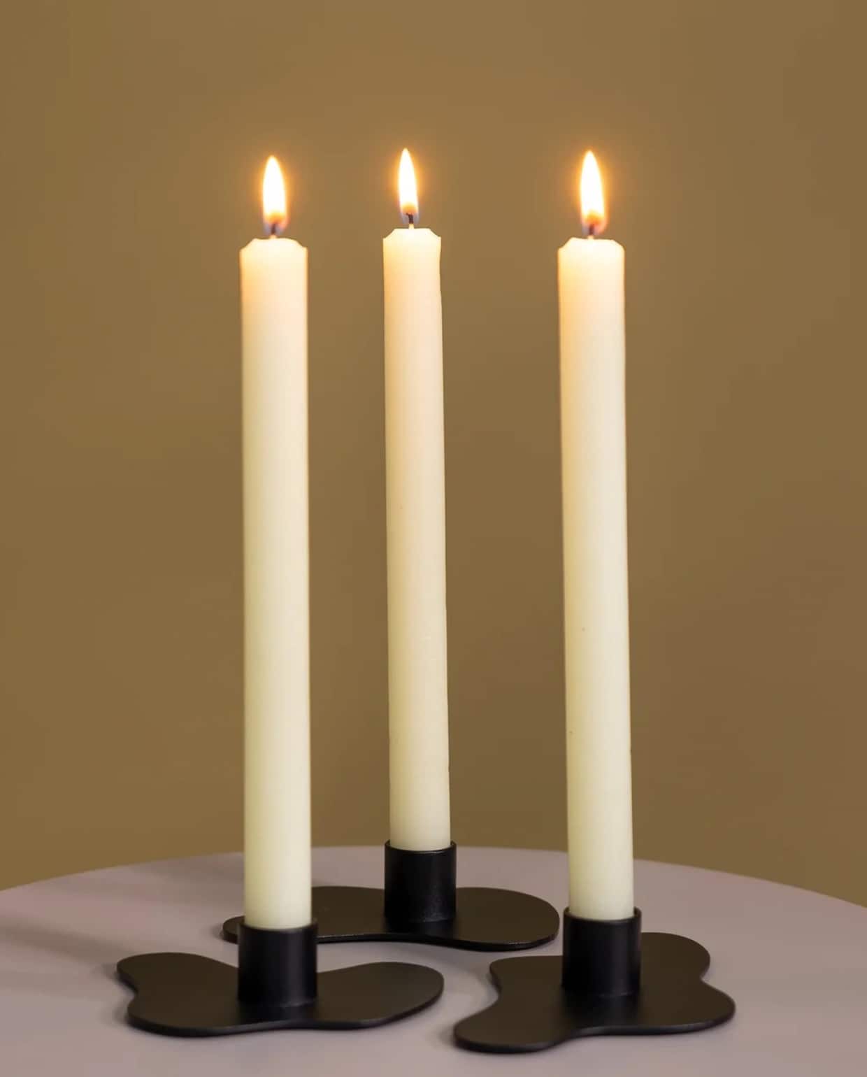 Kandelaar Melt - Zwart - set van 3 Spinder design