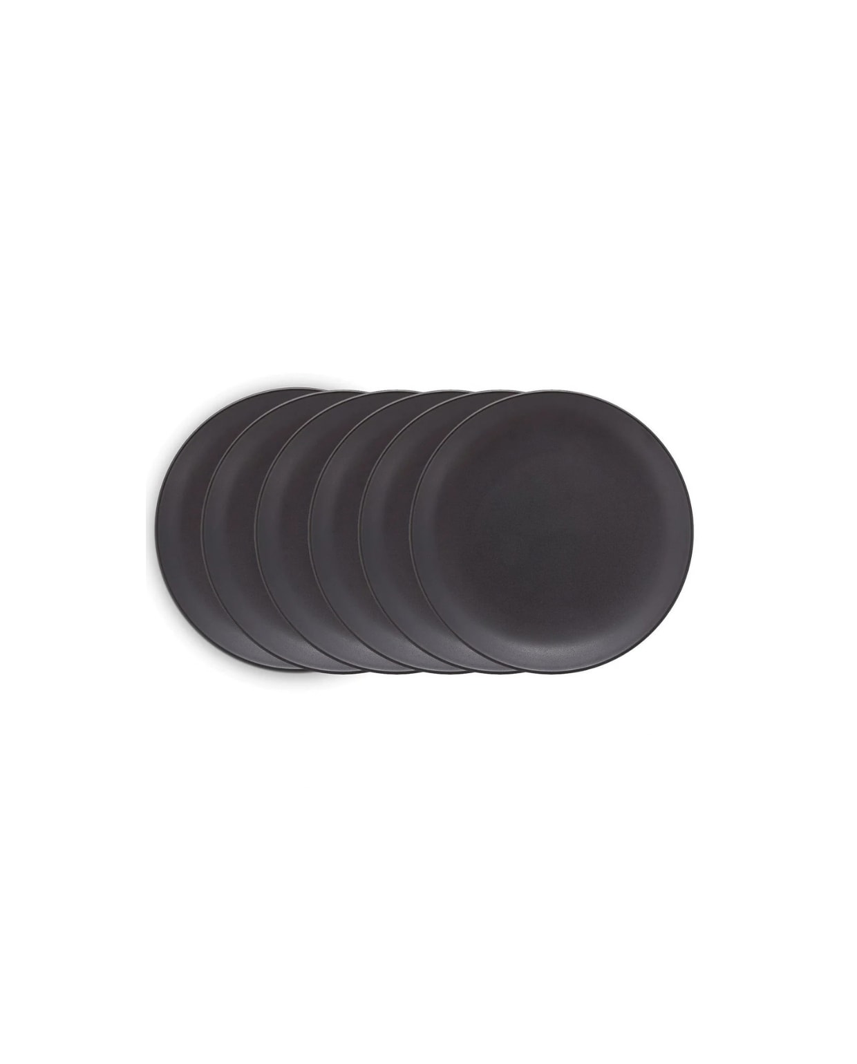 Dinerborden - Bordenset - Mat zwart - 25,5cm - Set van 6 borden vtwonen