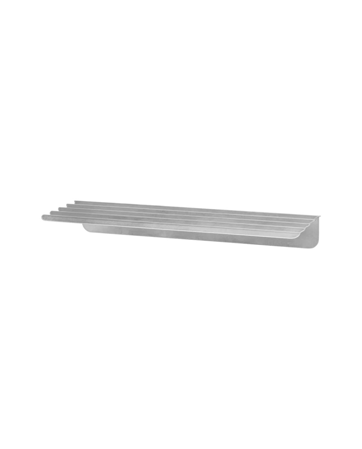 noo.ma Olbi Shelf displayplank - gepolijst roestvrij staal, golvende wandaccent. noo.ma | shop.vtwonen.nl